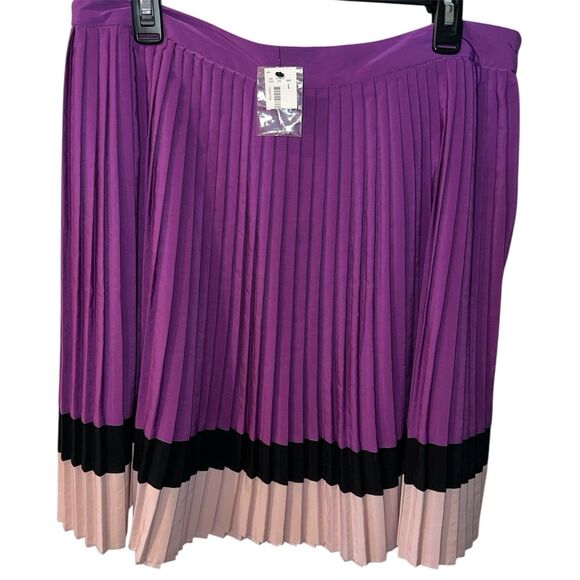 The Limited Skirt Womens Large Pleated Knee Length Side Zip Career Modest New - Picture 1 of 10